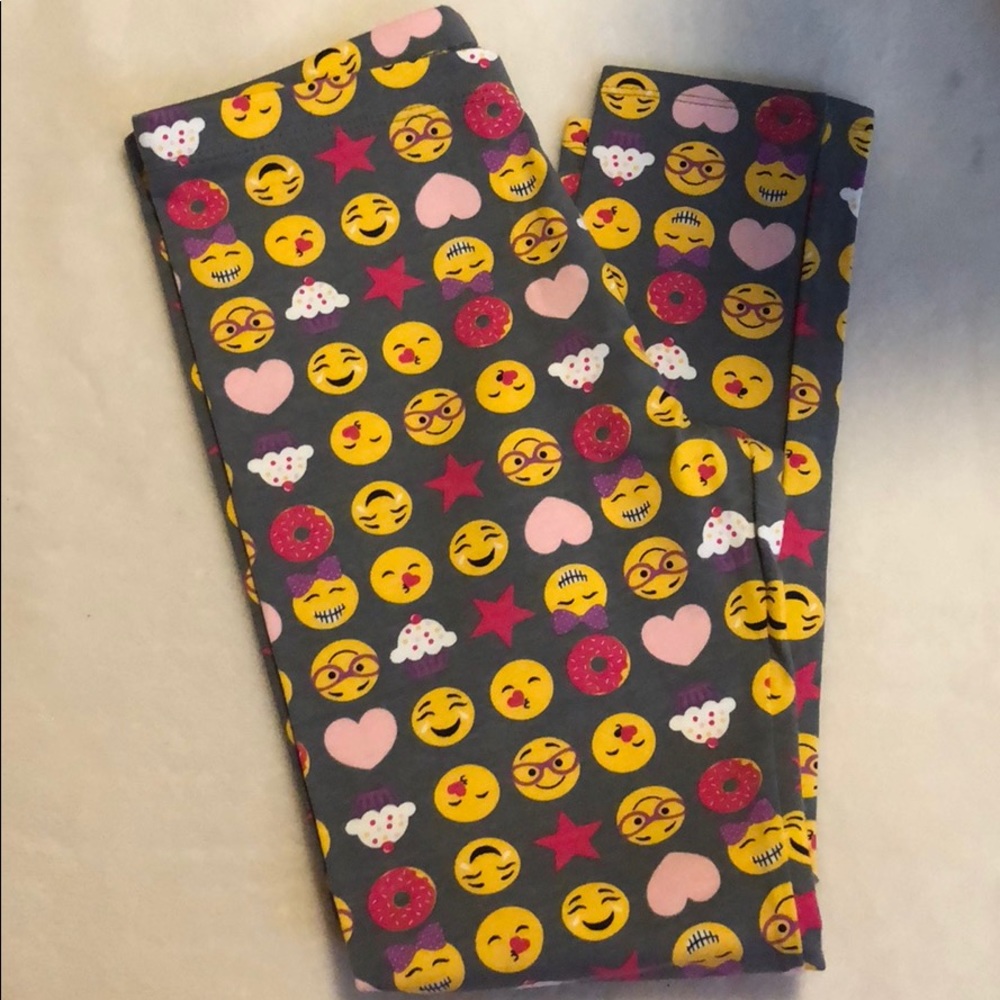 Girls Emoji and Cupcake Leggings